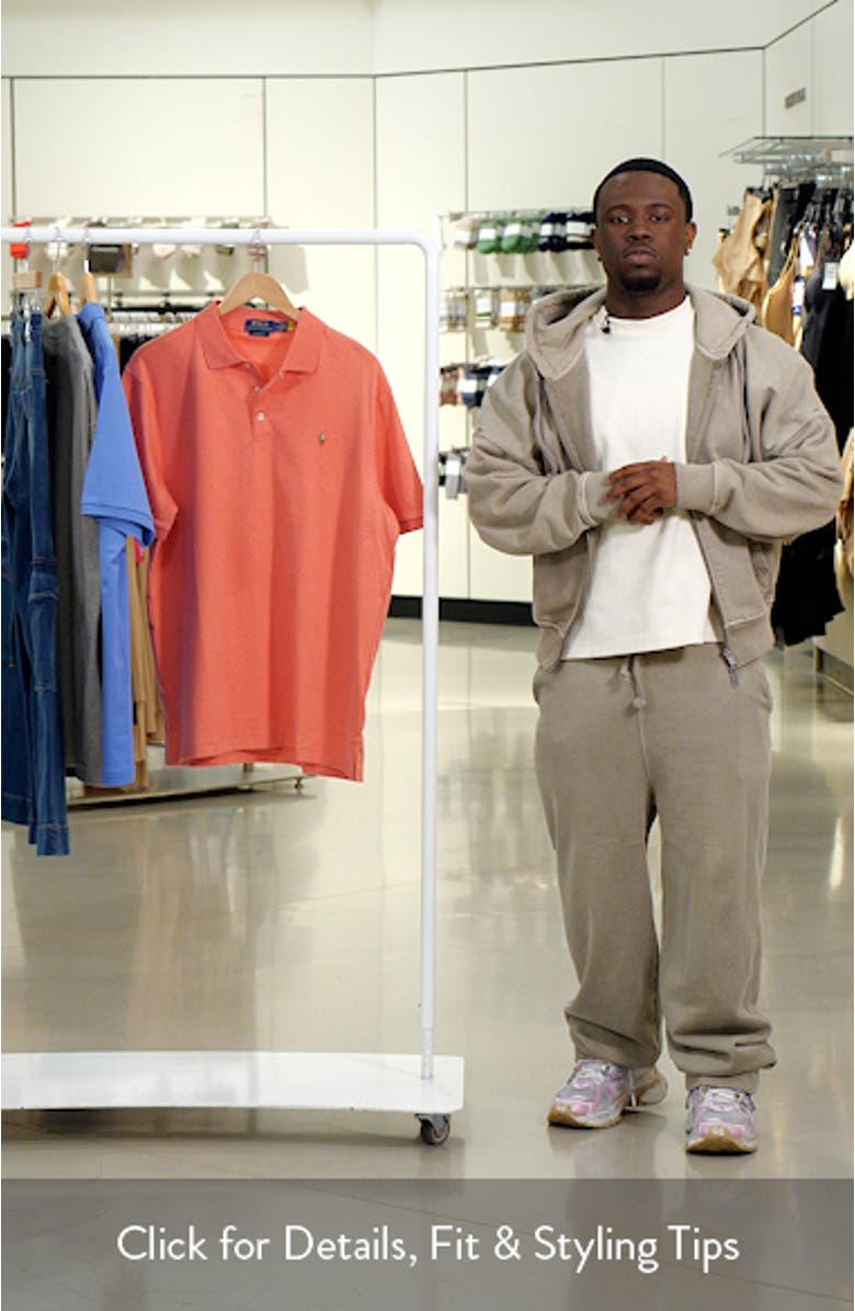 Classic Fit Solid Red Cotton Jersey Polo, sales video thumbnail