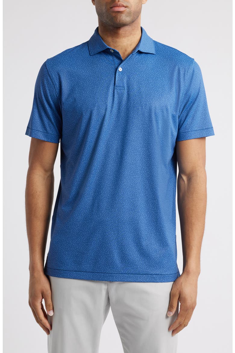 Crown Crafted Microprint Performance Jersey Polo, Main, color, OCEAN BLUE