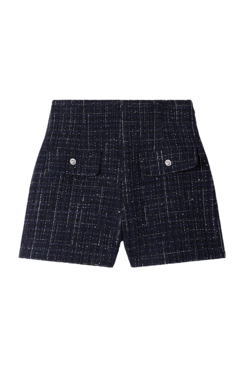 Decorative Tweed Shorts, Alternate, color, Blue