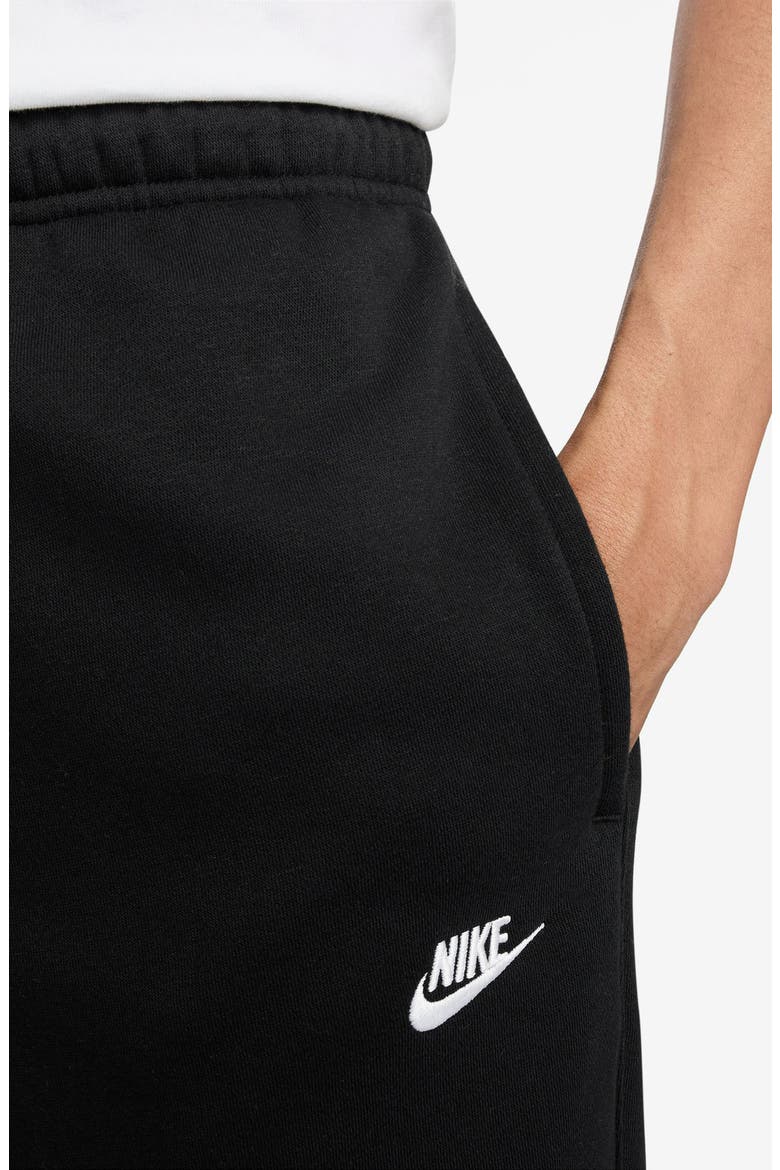 Club Brushed Fleece Sweatpants, Alternate, color, BLACK/ WHITE