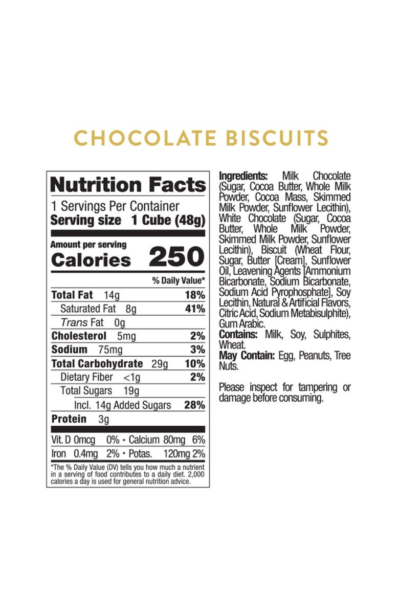 sugarfina x Peanuts Chocolate Biscuits Set of 4 Candy Cubes, Alternate, color, 