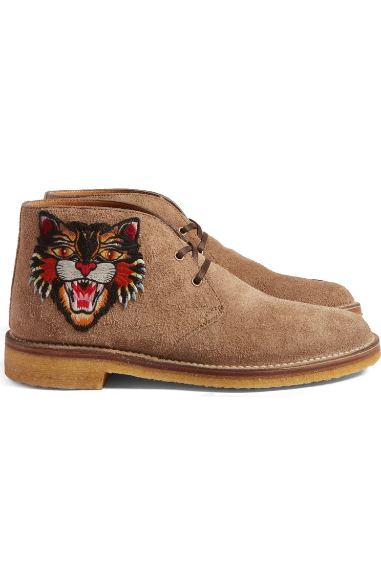 Gucci New Moreau Embroidered Chukka Boot, Alternate, color,