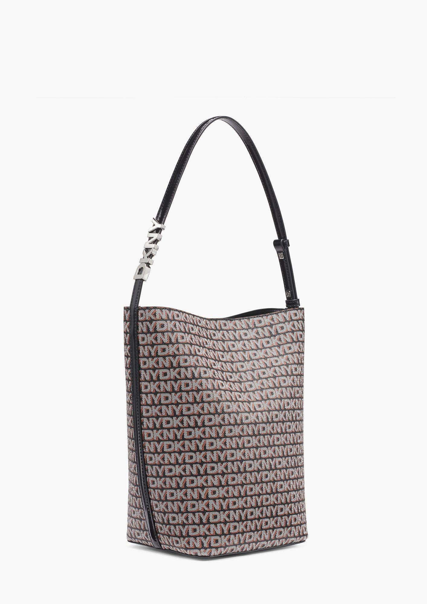 Avril Bucket Bag, Alternate, color, Black/Saddle