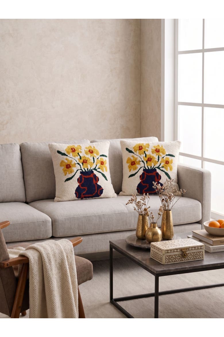Verona Throw Pillow Cover, Alternate, color, Multicolored
