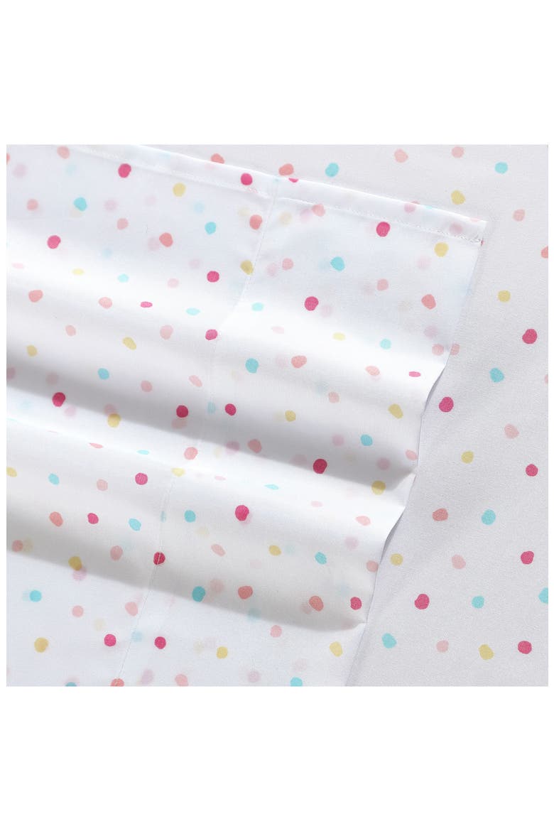 Confetti Dot Print Sheet Set, Alternate, color, PASTEL PINK