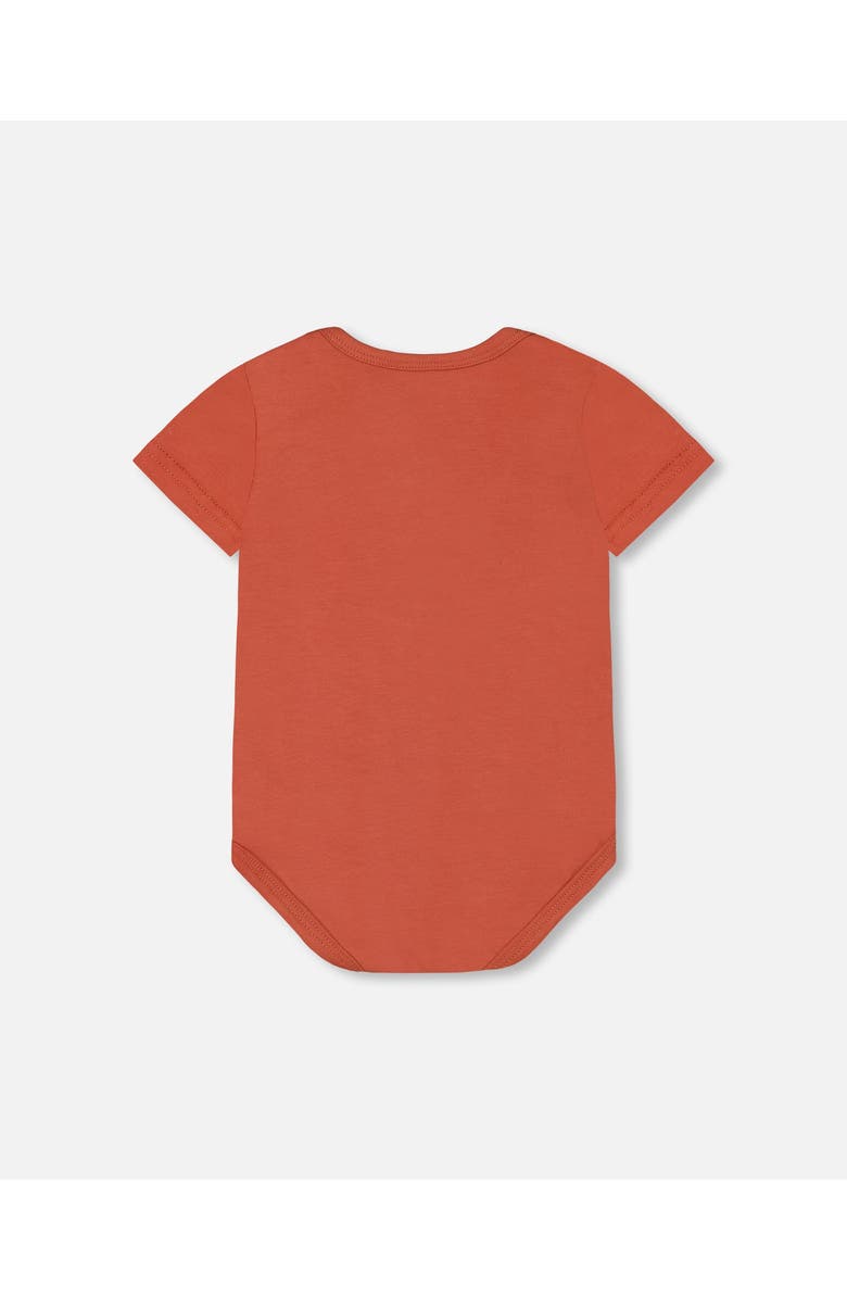 Deux par Deux Baby Boy's Organic Cotton Bodysuit Terracotta, Alternate, color, 
