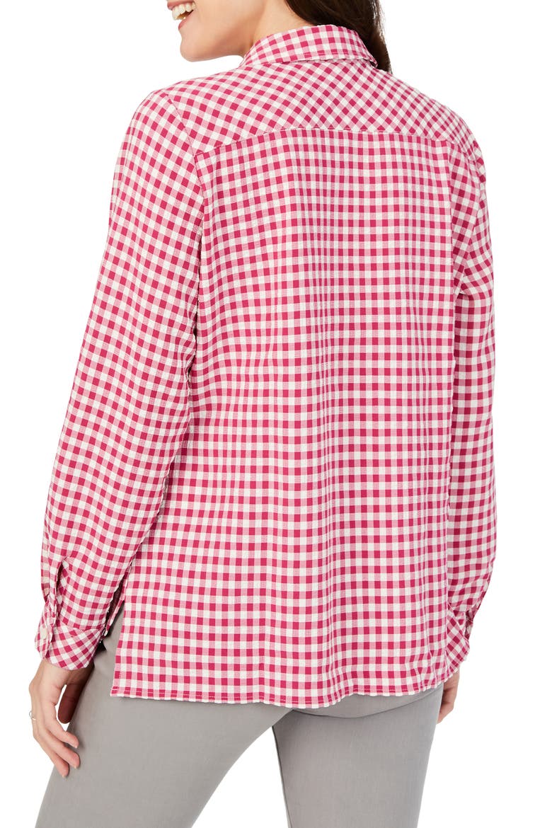 Harris Gingham Stretch Shirt, Alternate, color, PINK ROSATO