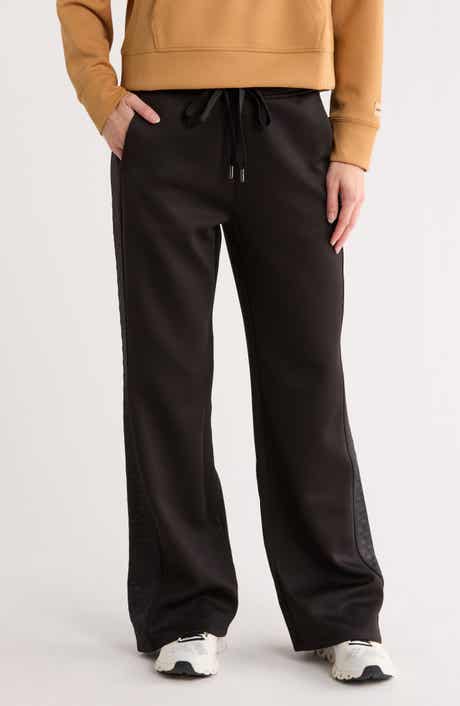 DKNY Faux Leather Trim Scuba Pants