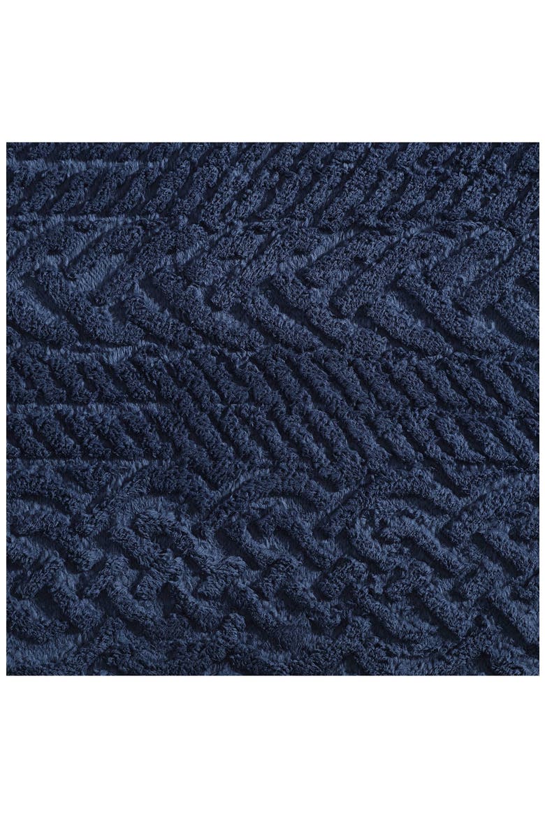 Declan Faux Shearling Throw Blanket, Alternate, color, NAVY