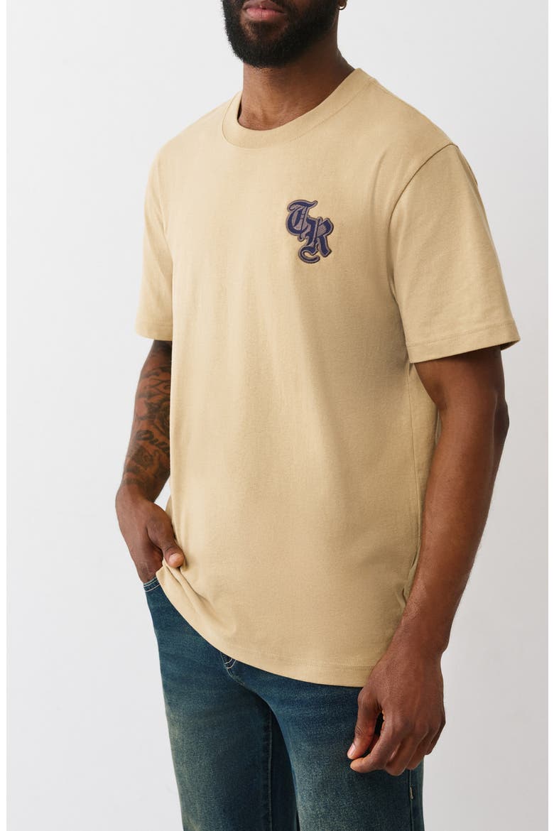 Heavy Logo Cotton T-Shirt, Alternate, color, TRAVERTINE