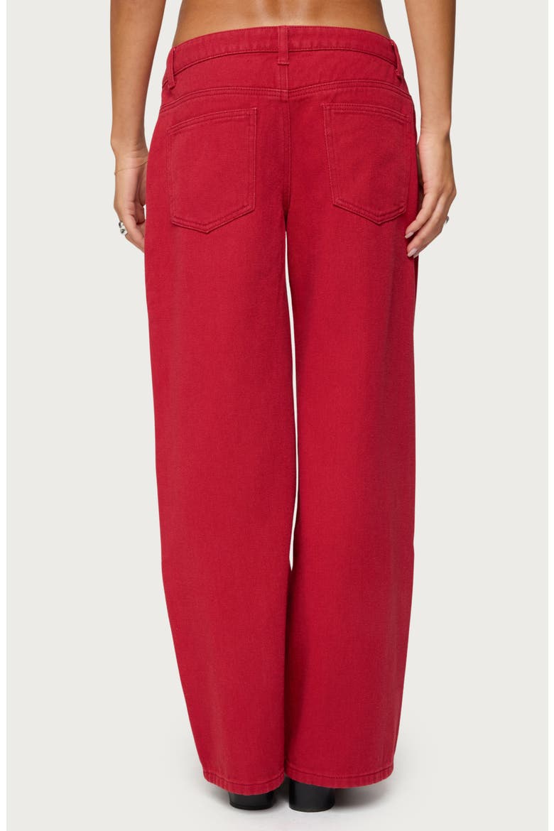 Roman Slouchy Low Rise Wide Leg Jeans, Alternate, color, BURGUNDY