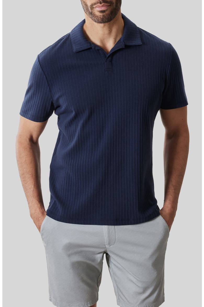 Luca Johnny Collar Polo, Main, color, NAVY