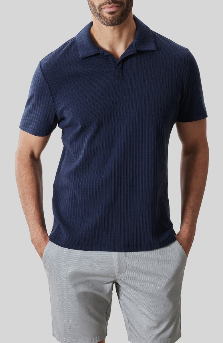 Robert Barakett Luca Johnny Collar Polo, Main, color, Navy