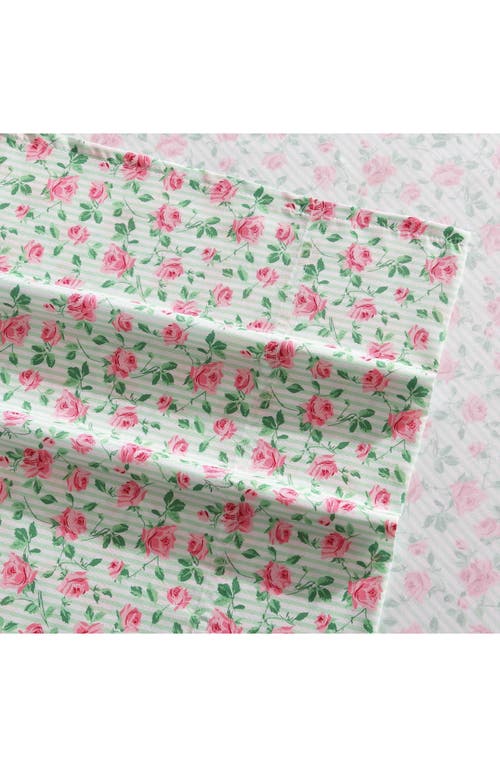 Betsey Johnson Flower Fun Sheet Set In Pastel Green