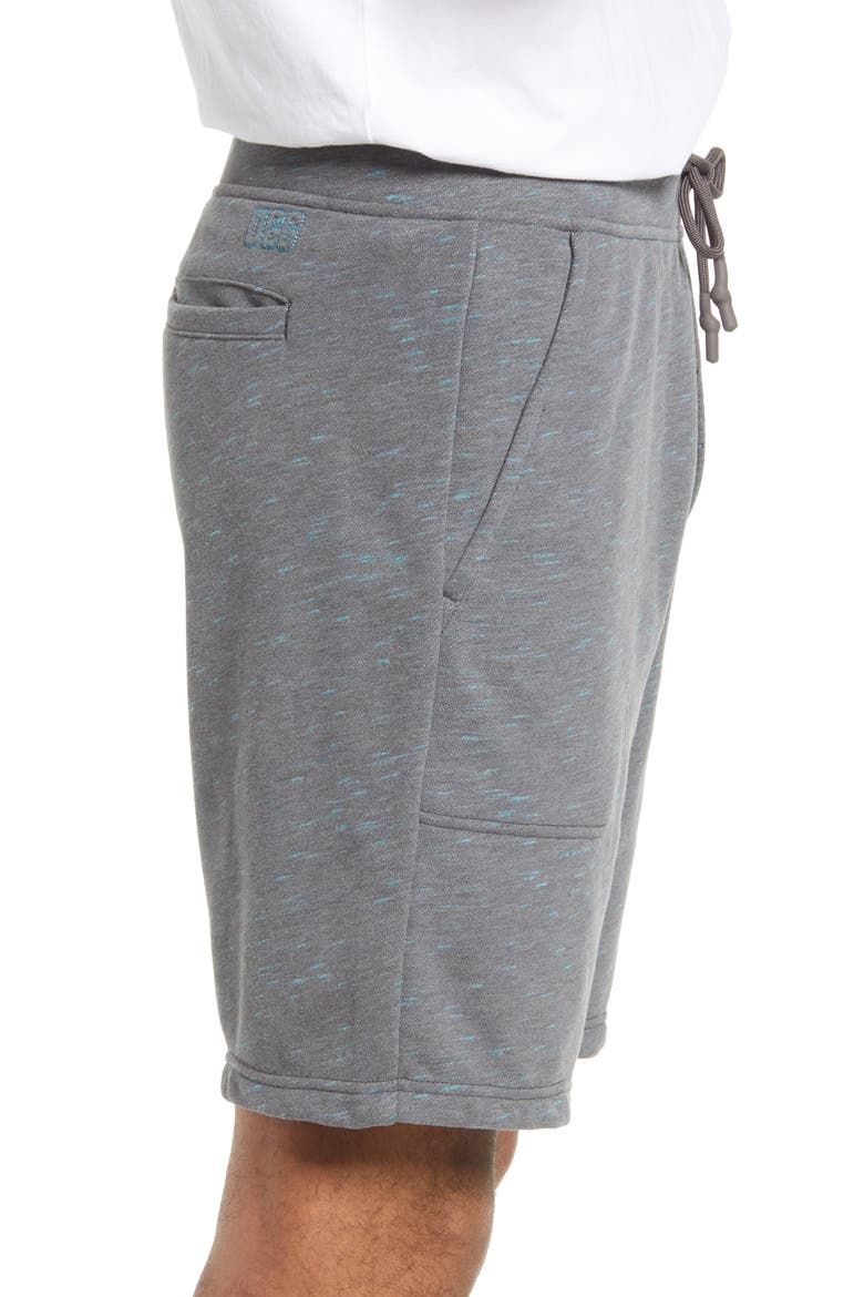 Ernie Mélange Sweat Shorts, Alternate, color, GREY NEON MELANGE