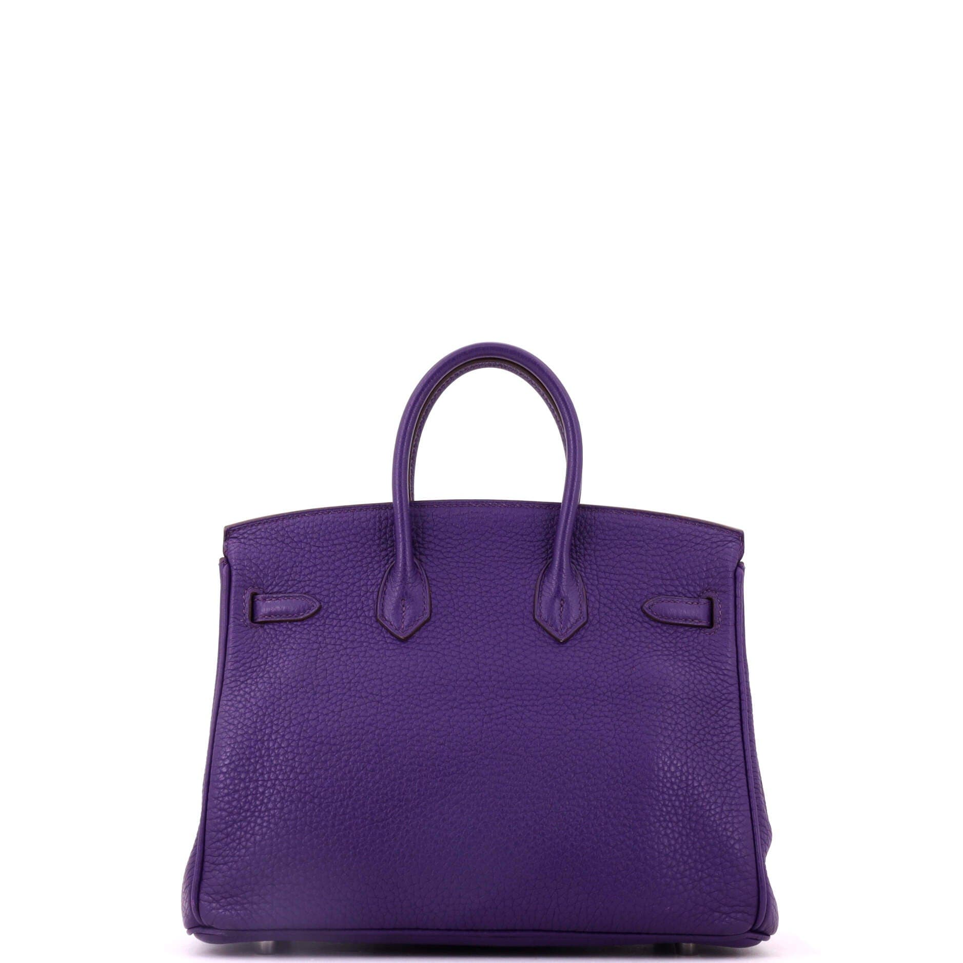 Birkin Handbag Purple Togo with Palladium Hardware 25, Alternate, color, Red