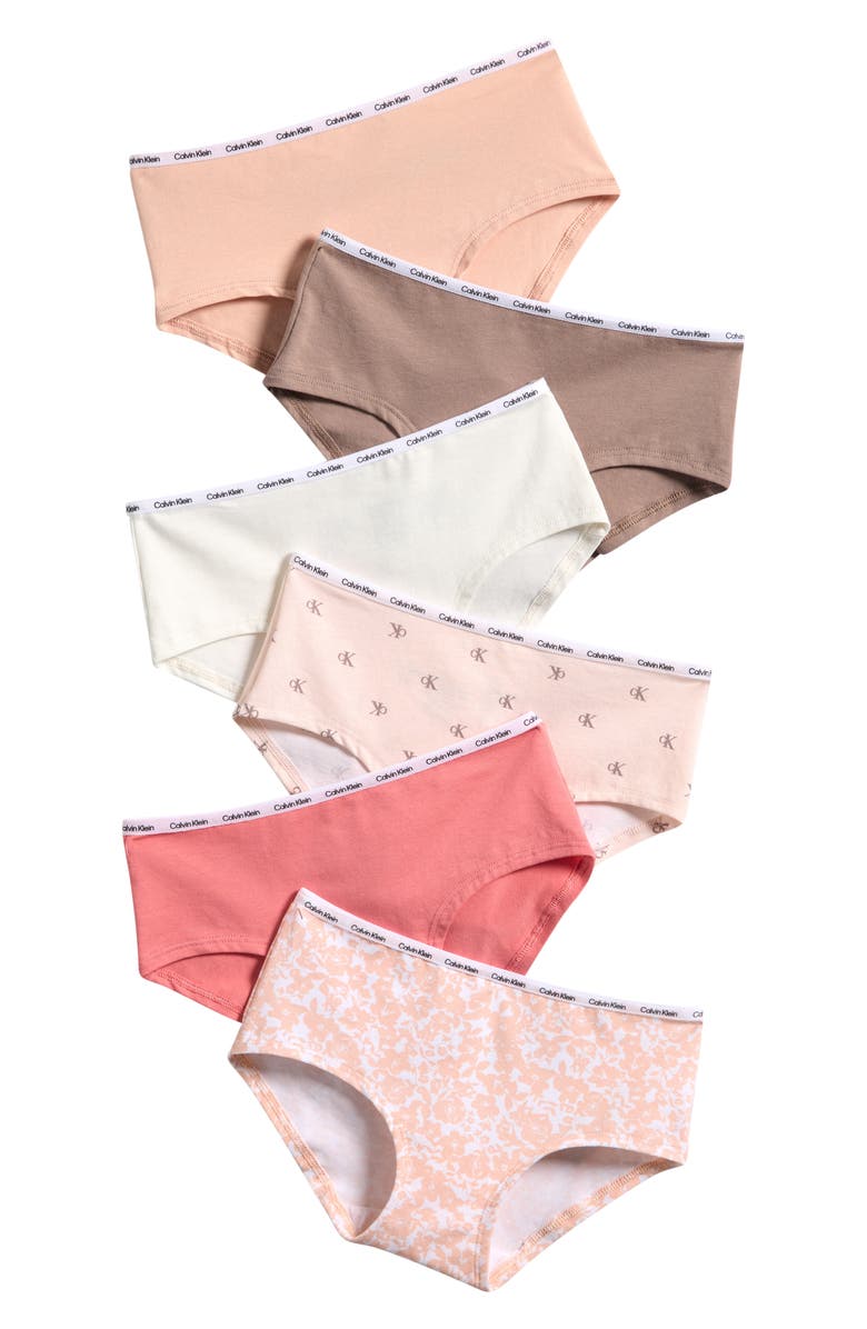 Calvin Klein Kids' 6-Pack Hipster Briefs, Main, color, Floral Multi