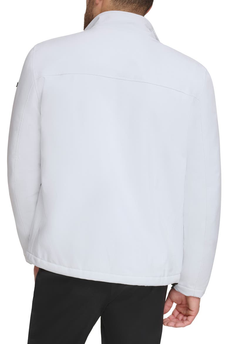 Faux Shearling Lined Soft Shell Jacket, Alternate, color, WHITE