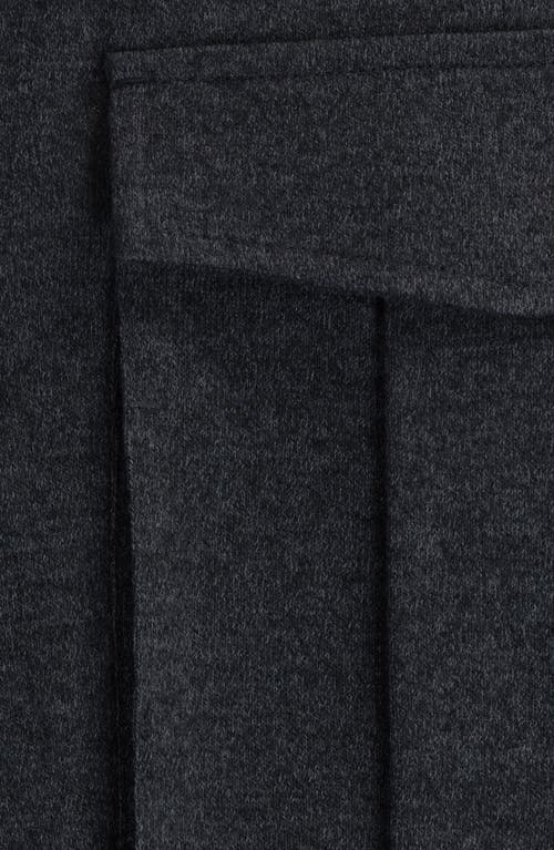 Bugatchi Brushed Knit Flat Front Cargo Pants In Gray