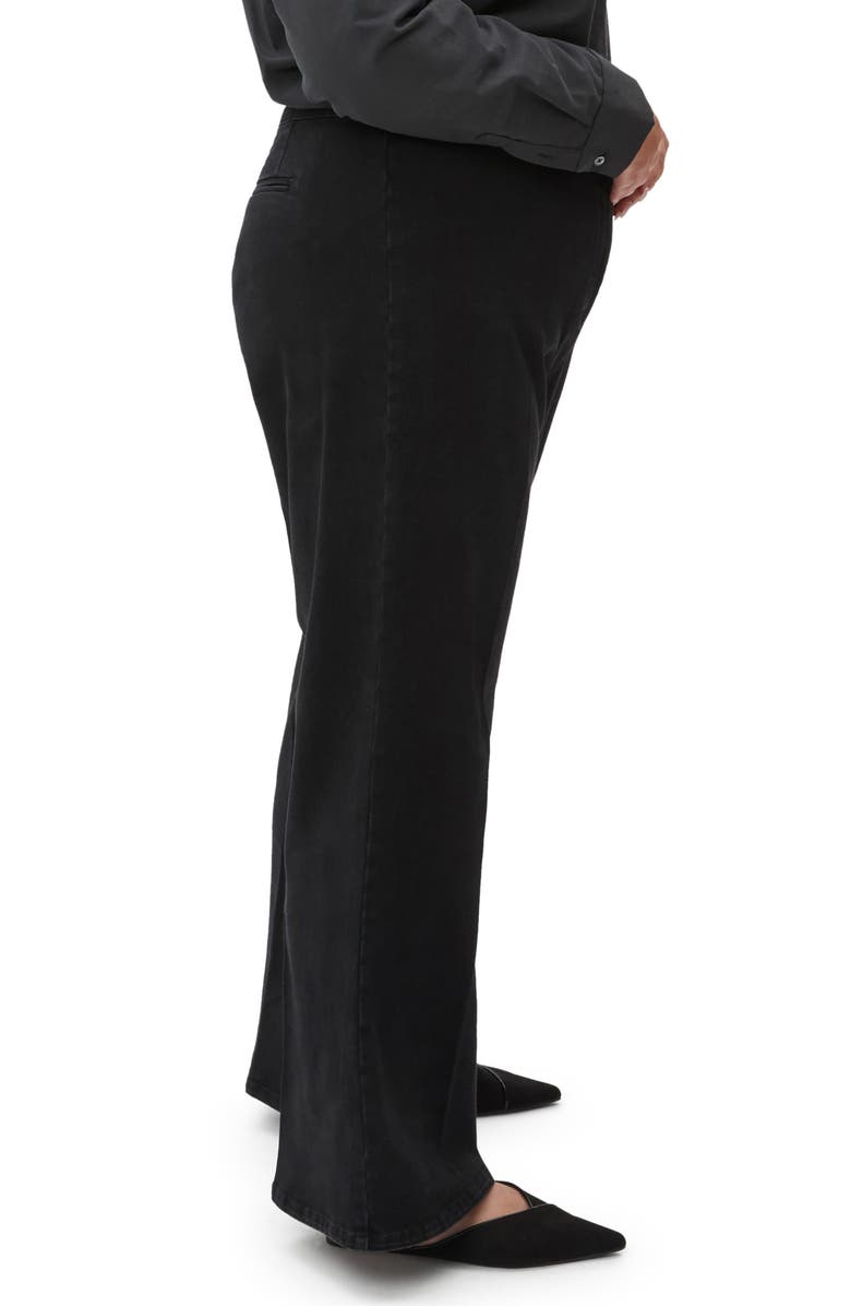 Pari Passu Dalita Wide Leg Denim Pants, Alternate, color, Black