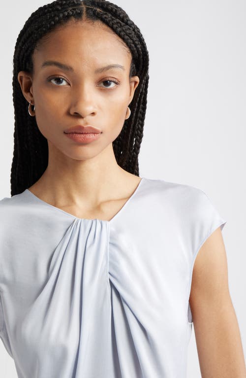 Nordstrom Twist Front Satin Top In Blue