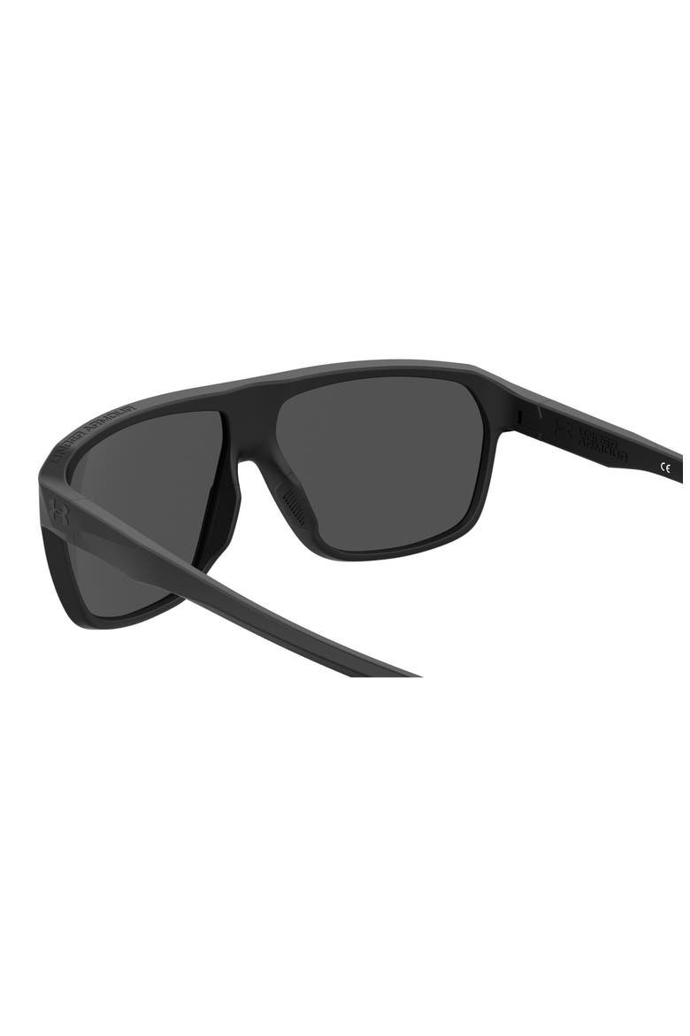 Dominate 62mm Oversize Rectangular Sunglasses, Alternate, color, MATTE BLACK / GREY OLEOPHOBIC