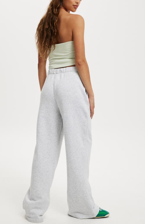 Cotton On Classic Fleece Wide Leg Sweatpant In Soft Grey Marle