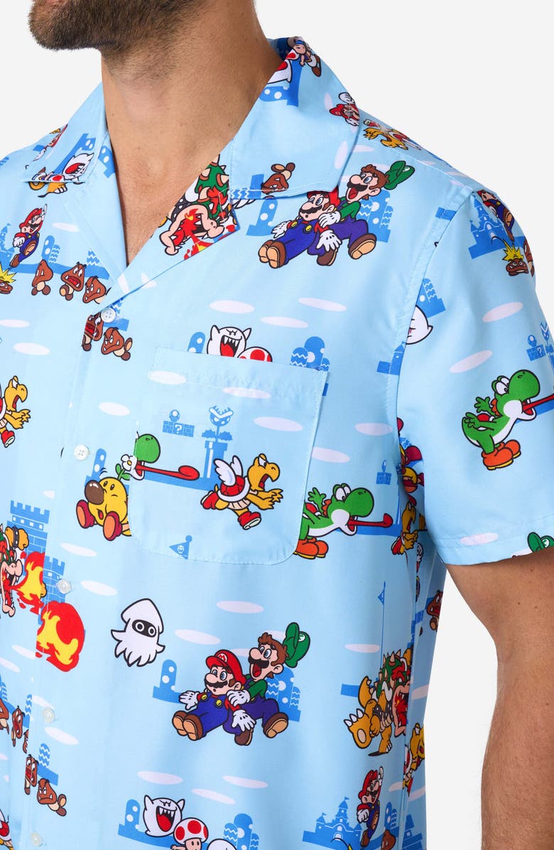 OppoSuits Super Mario<sup>™</sup> Camp Shirt, Alternate, color, Blue