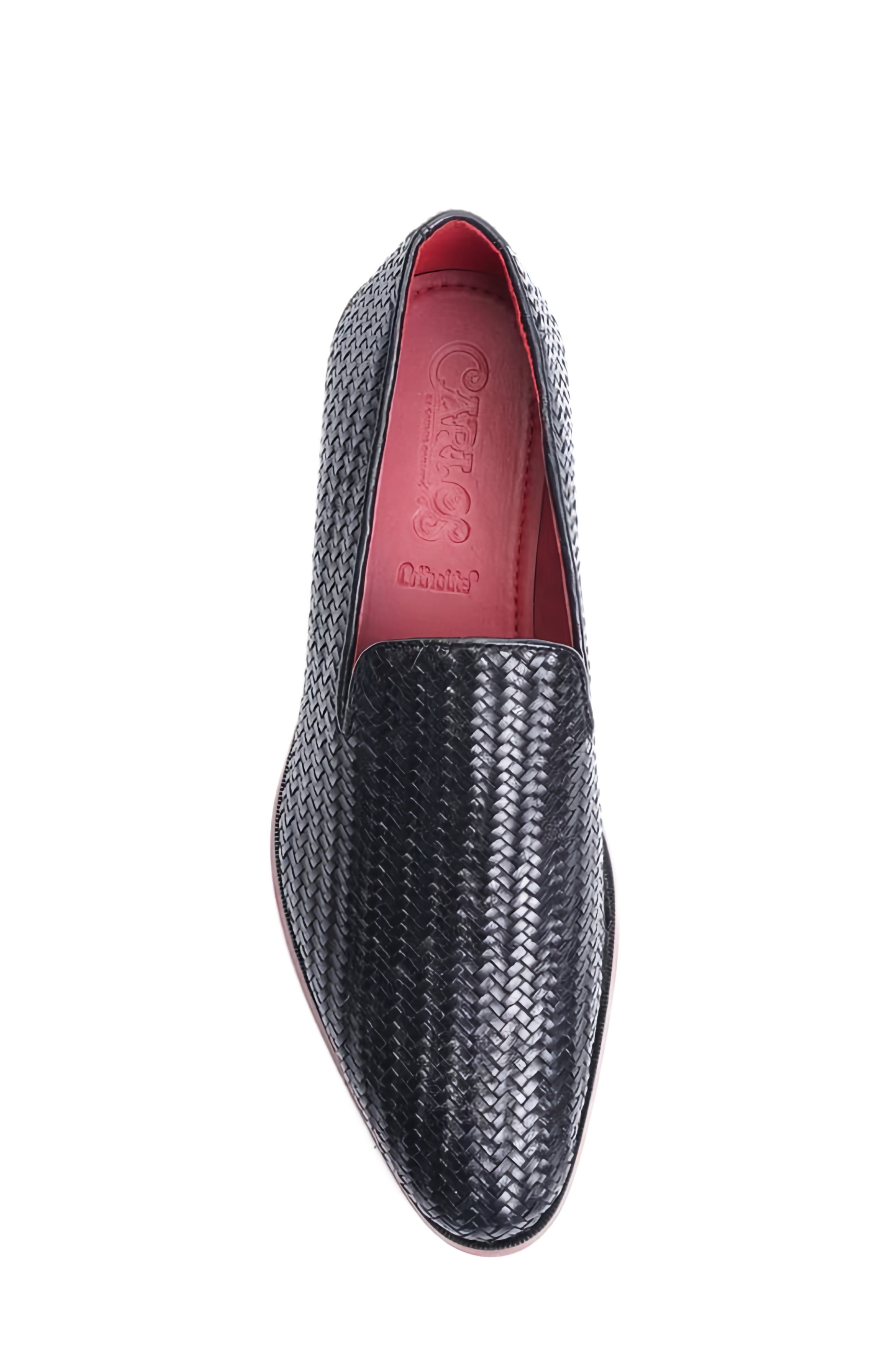CARLOS SANTANA Gibson Weave Loafer, Alternate, color, Black