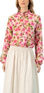 IVONNE Floral High Neck Blouse