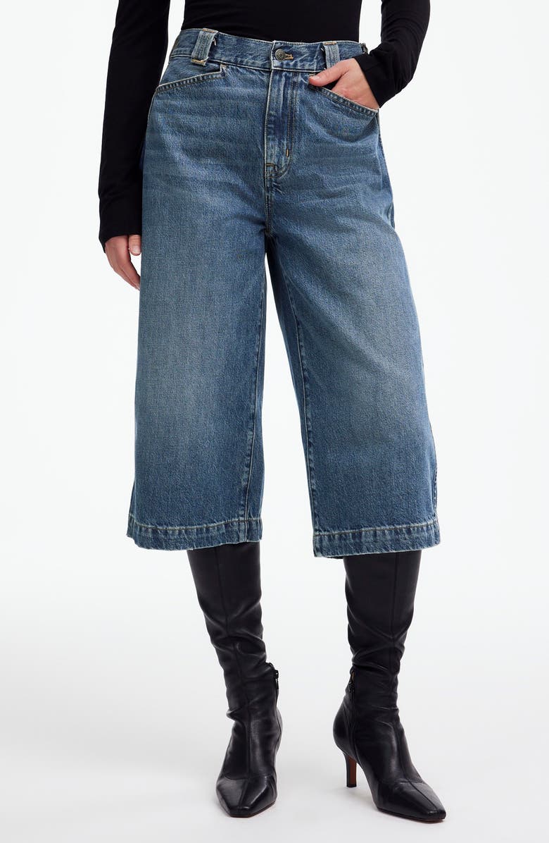Madewell Denim Culottes, Main, color,