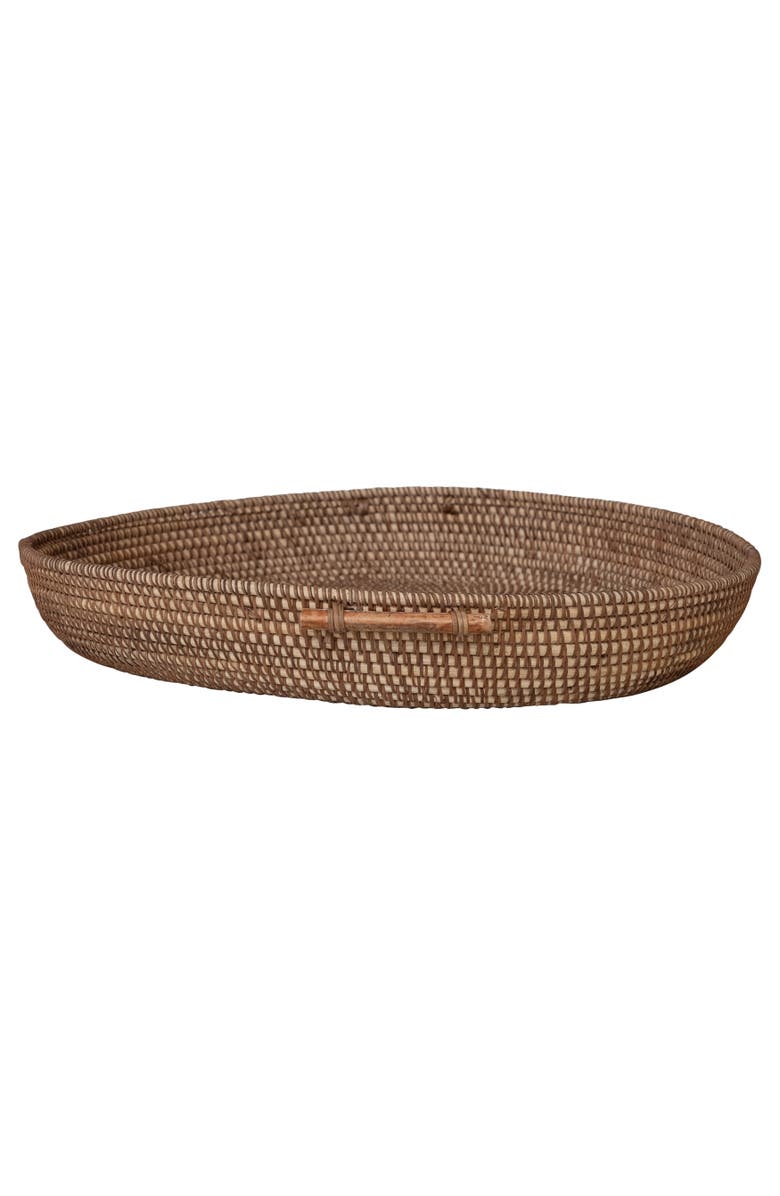 Storied Home Woven Tray with Handles, Main, color, Natural
