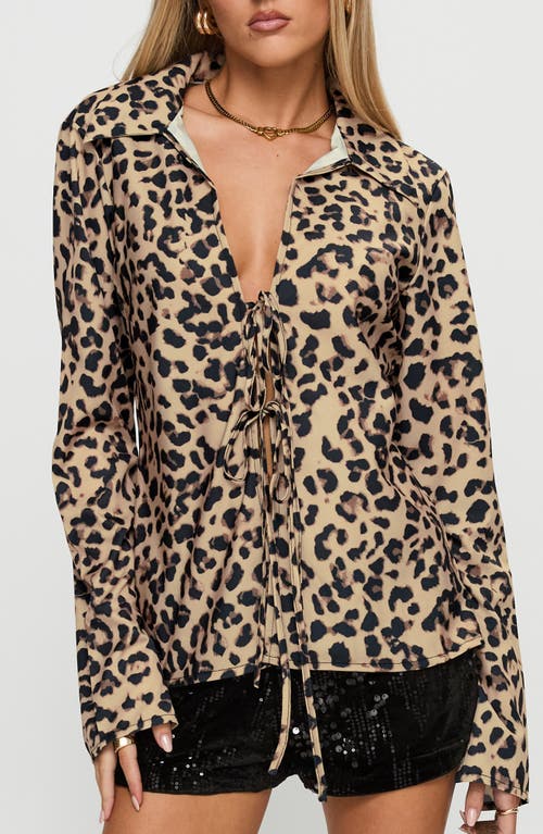 Princess Polly Toriah Tie Up Long Sleeve Top