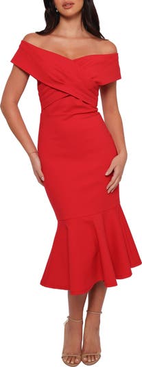 Dailene Off the Shoulder Midi Dress