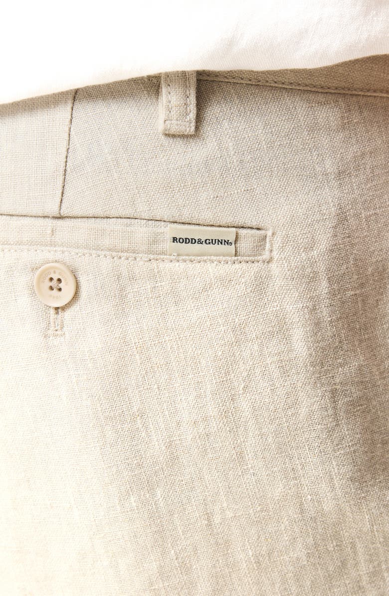 Rodd & Gunn Resort Flat Front Linen Bermuda Shorts, Alternate, color, Oatmeal