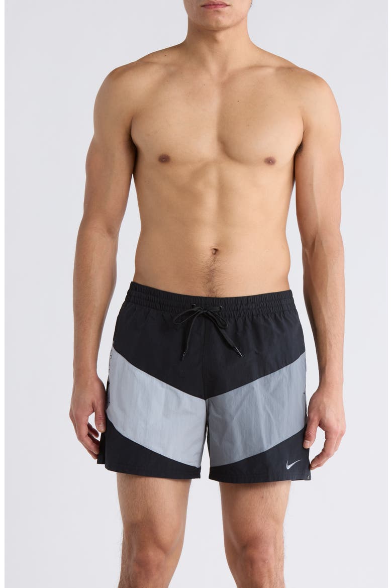 5-Inch Volley Swim Shorts, Main, color, BLACK