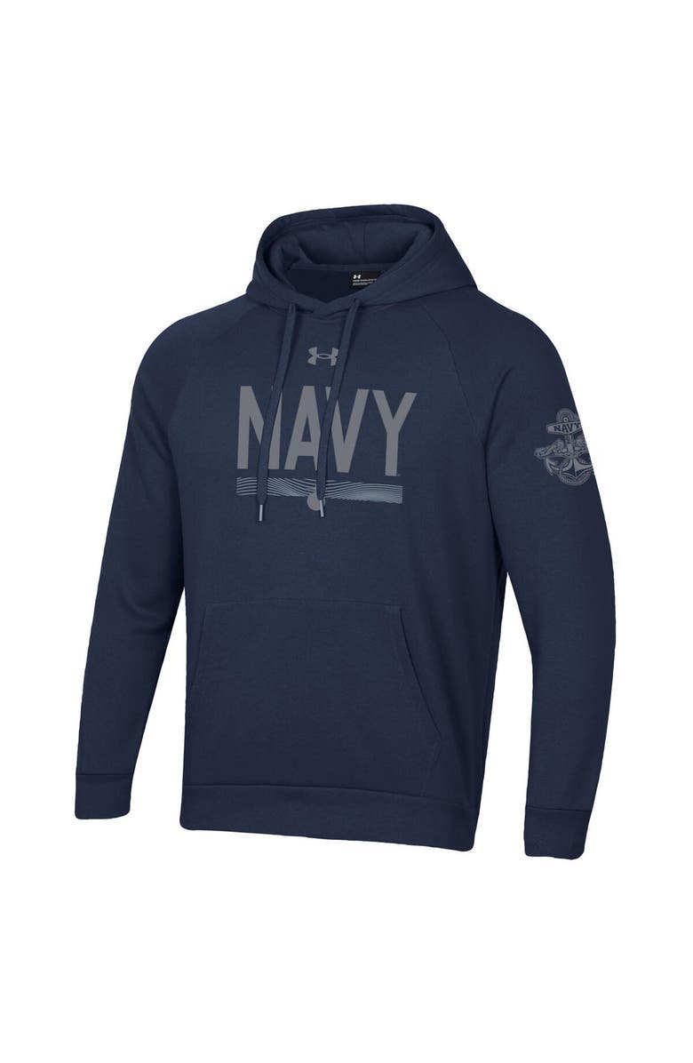Under Armour Men's Under Armour Navy Navy Midshipmen Silent Service All Day Pullover Hoodie, Alternate, color,