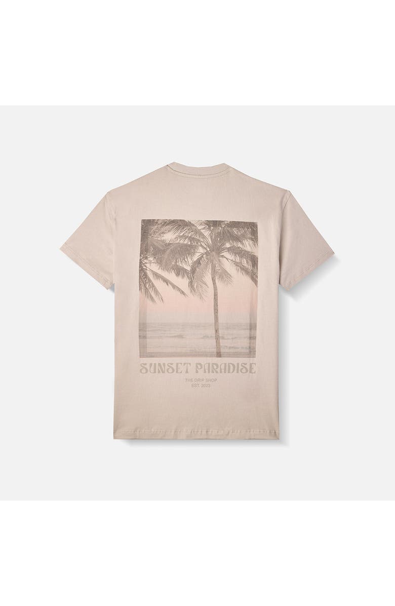The Drip Shop Palm Paradise Tee - Big Kid, Alternate, color, Bone
