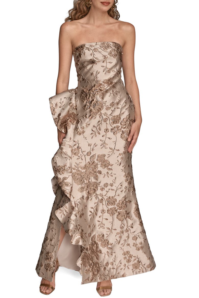 donna karan new york women's metallic brocade a-line dress Buy Donna Karan New York Pleated Brocade Dress - Black/ Gold Multi At 30%  Off