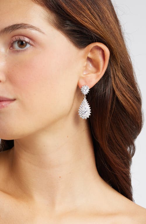NORDSTROM NORDSTROM STARBURST CUBIC ZIRCONIA DROP EARRINGS 