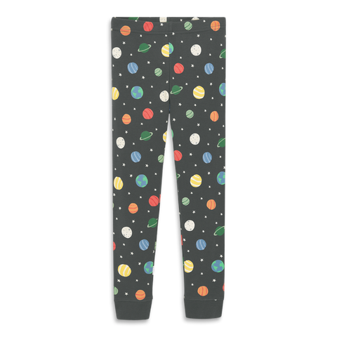 Kids Organic Pj Pant In Rainbow Graphic Prints