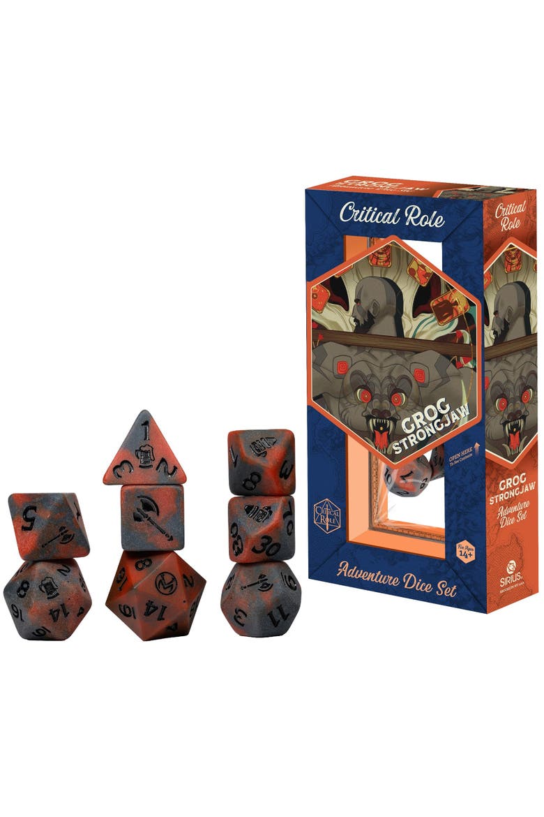 Grog Strongjaw 8pc RPG Die, Main, color, Multicolored