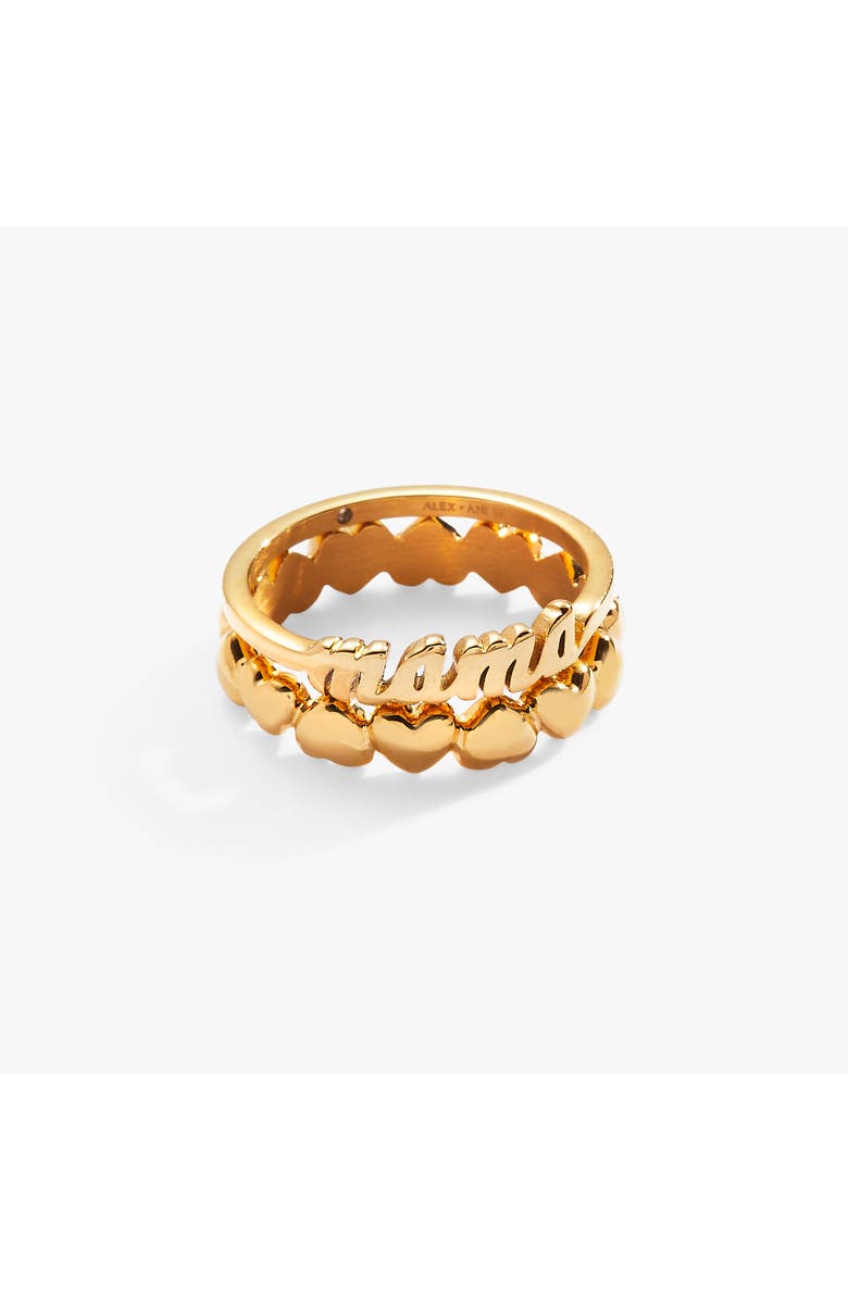 Alex and Ani Mama Ring Set of 2, Main, color, Gold