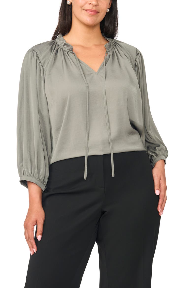 Raglan Sleeve Peasant Top, Alternate, color, EMERALD LEAF