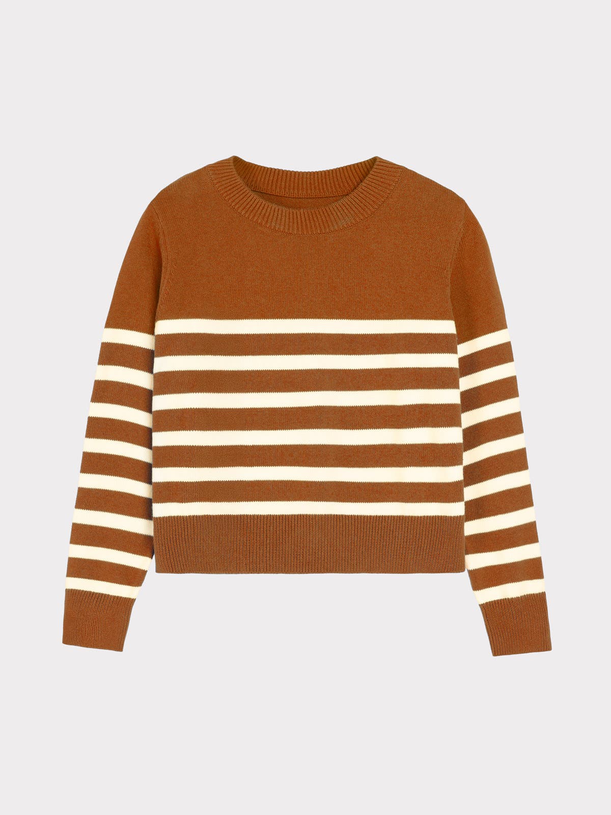 Long Sleeve Boxy Stripe Crew Sweater - image 2