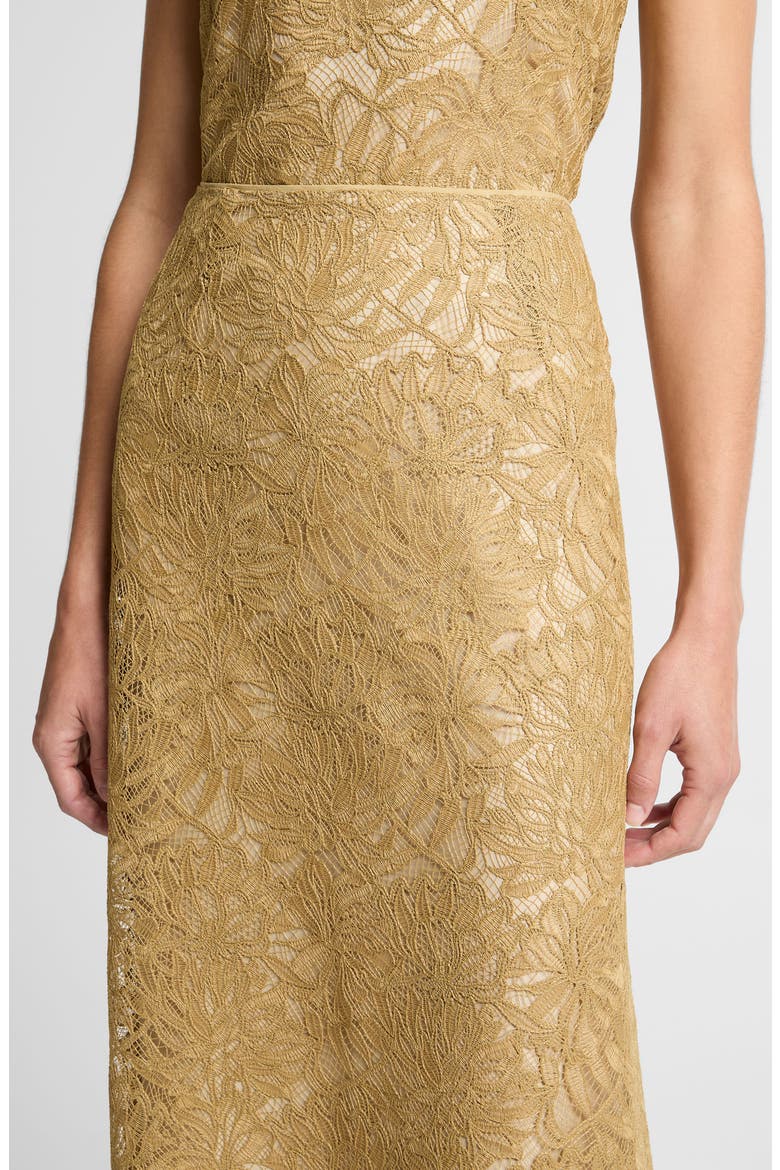 Lace Midi Slip Skirt, Alternate, color, SOFT GOLD
