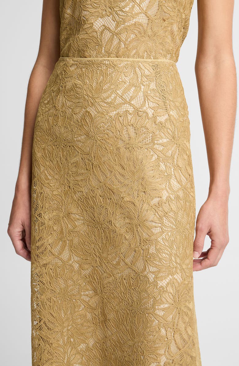 Vince Lace Midi Slip Skirt, Alternate, color, Soft Gold