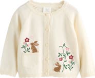 NEXT Kids' Embroidered Cotton Cardigan