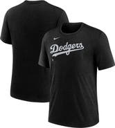 Nike Men's Nike Heather Black Los Angeles Dodgers Lights Out Tri-Blend T-Shirt