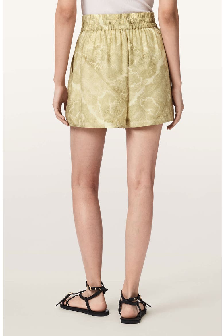 Isla Paisley Jacquard Shorts, Alternate, color, JOANNE GOLD GREEN